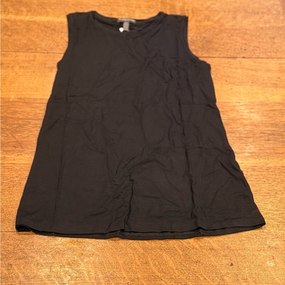 Eileen Fisher Black Crew Neck Tank